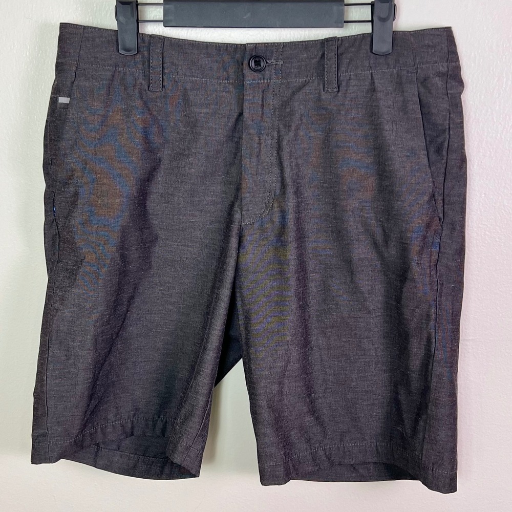 Tommy Bahama Hybrid Shorts 32 Charcoal Grey Stretch Heathered Casual Resortwear